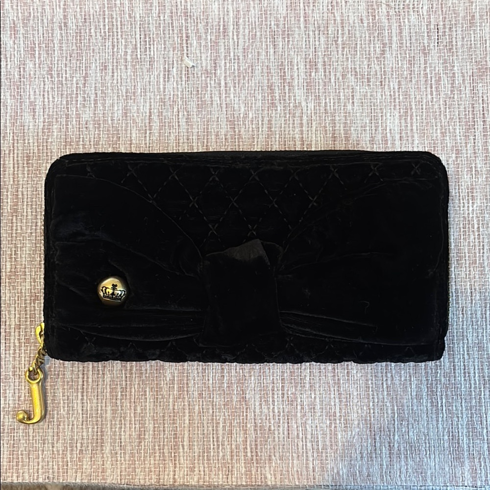 Juicy Couture Black Velvet Wallet